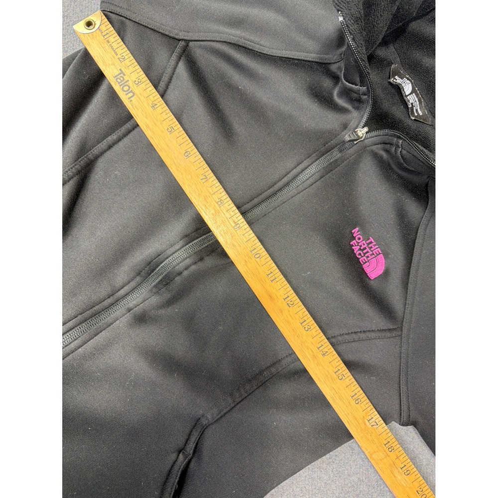 The North Face Jacket Womens Medium Black Pink Logo Breast Cancer Awareness Zip - Picture 4 of 10